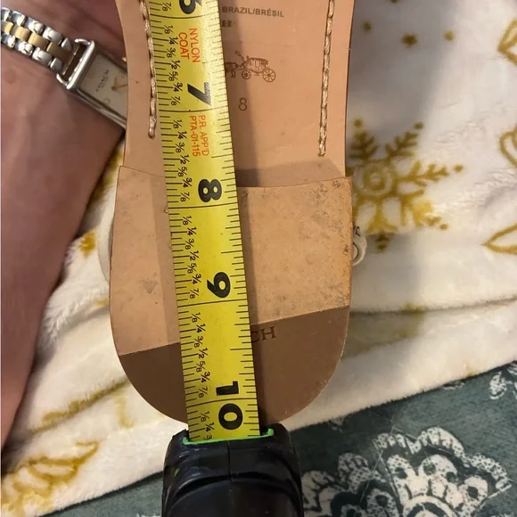 Coach Elegant White Strappy Sandals Sold Out Online Heel 0.5” EUC Wore 2 Times - Picture 9 of 9